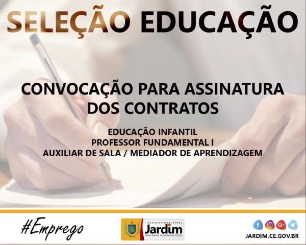 Convocação de Professores de Educação Infantil e Ensino