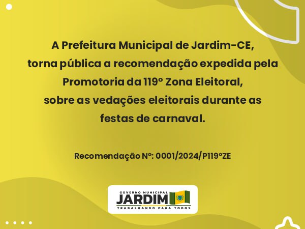Recomendação sobre as Vedações Eleitorais durante as Festas de Carnaval 2024