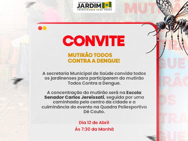 CONVITE: DIA D CONTRA A DENGUE